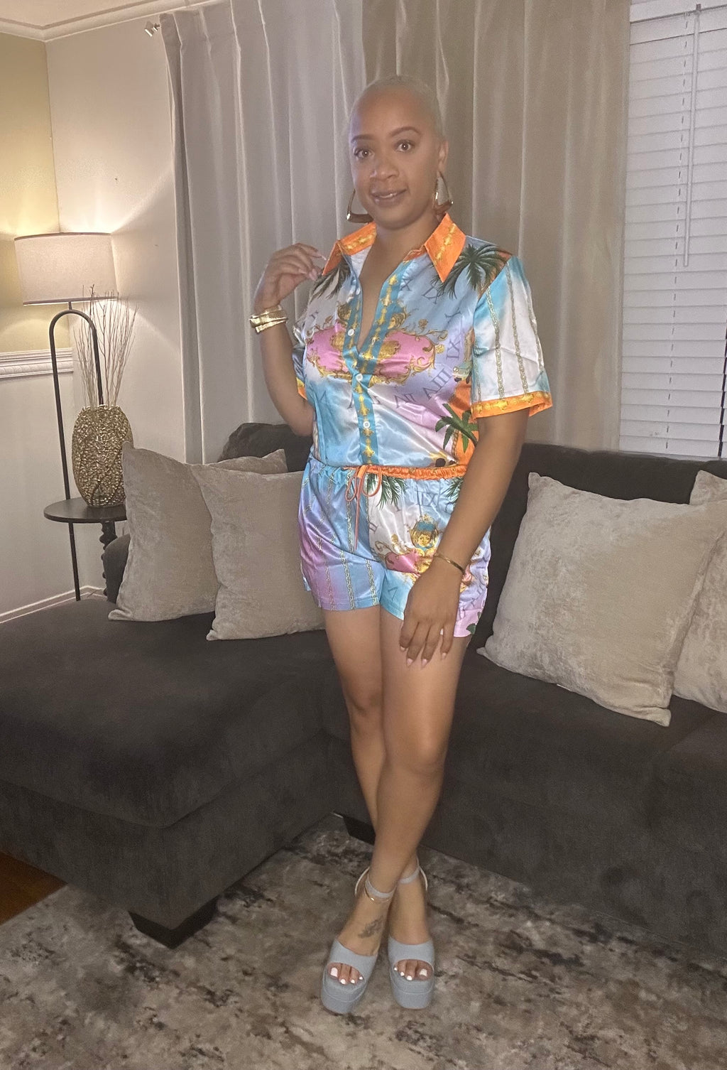 Rich Auntie Shorts Set