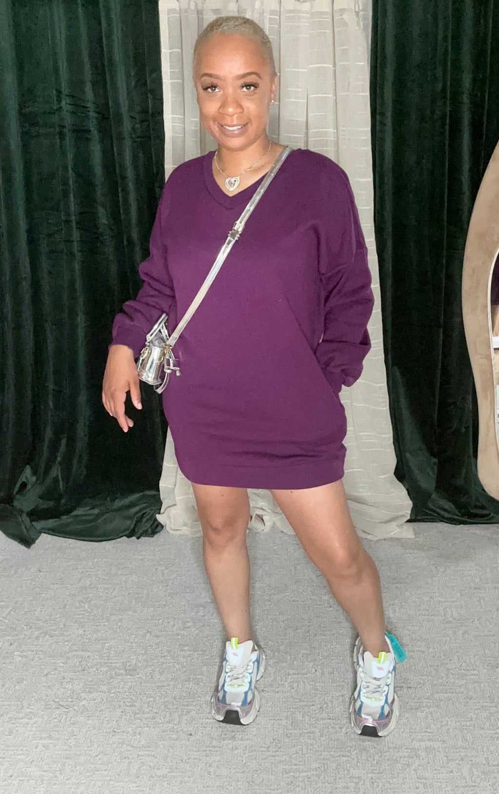 Purple Sweater Dress (Oversized)