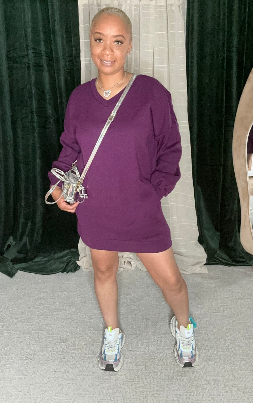 Purple Sweater Dress (Oversized)
