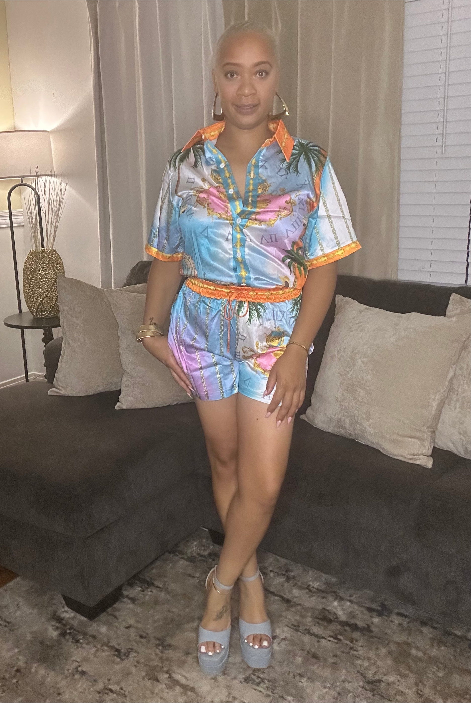 Rich Auntie Shorts Set