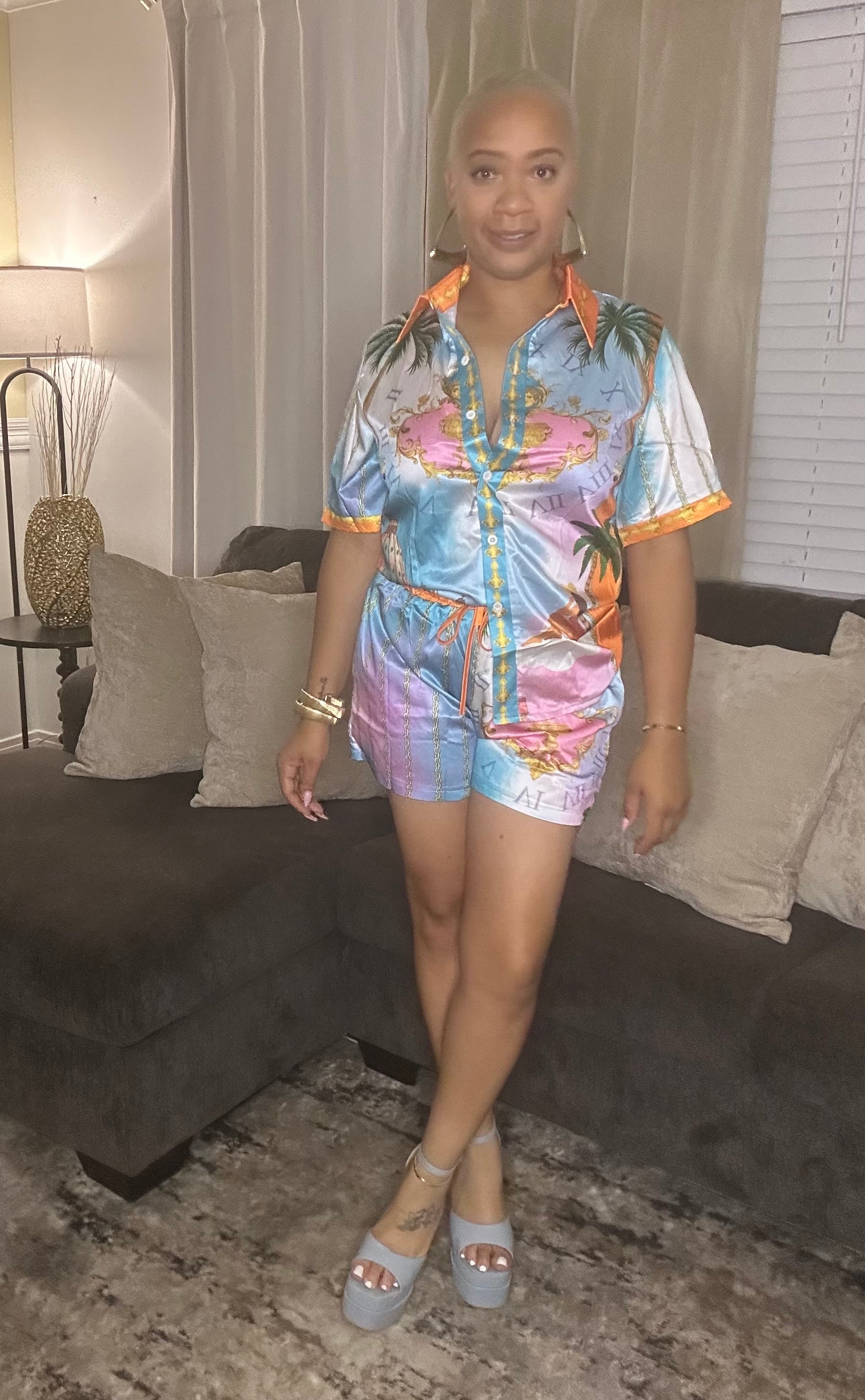 Rich Auntie Shorts Set