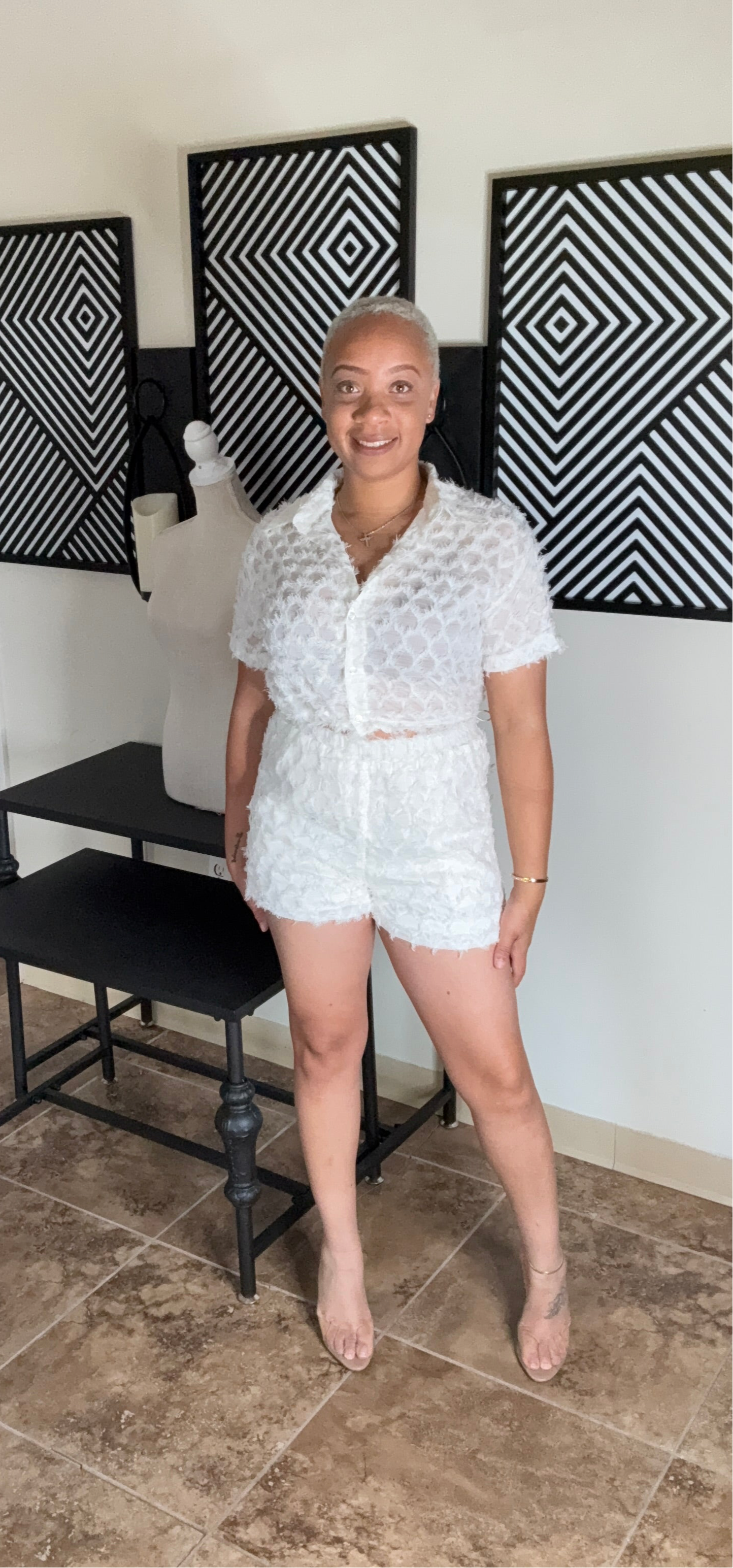 Frayed Shorts Set